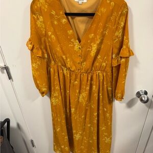 Floral Mustard Dress
